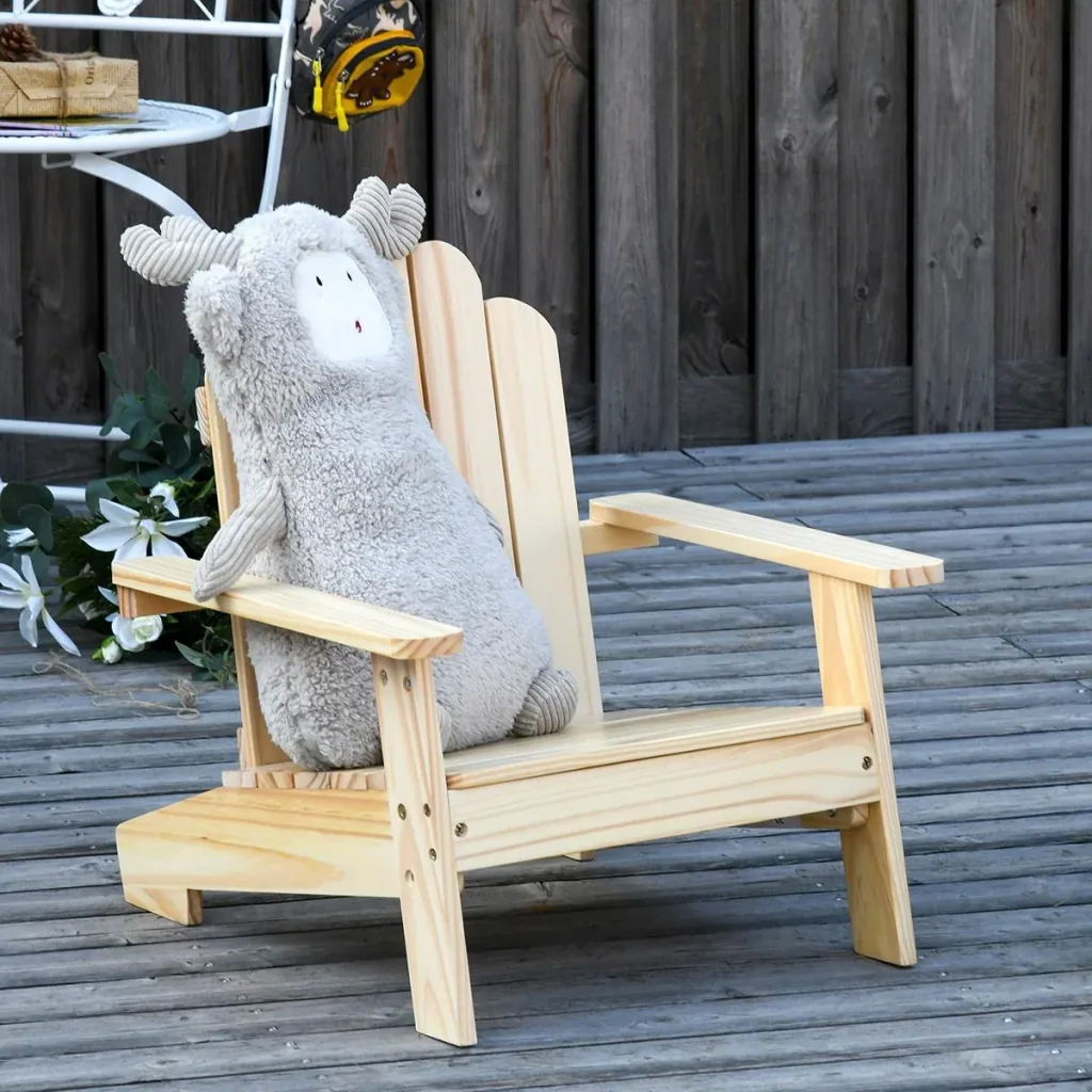 Kinder Gartenstuhl aus Holz natur