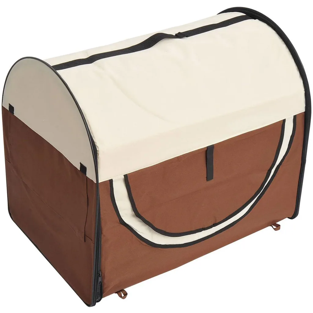 Hundetransportbox, faltbar, Größe XL - 81x56x66 cm, kaffeebraun-creme