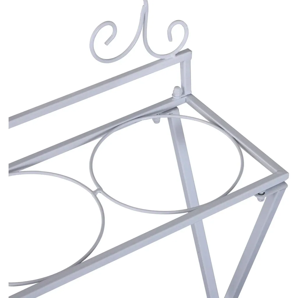 Pflanzregal Pflanzenständer Blumenregal Blumenständer mit 3 Kasten Metall Weiß 58 x 21 x 100 cm