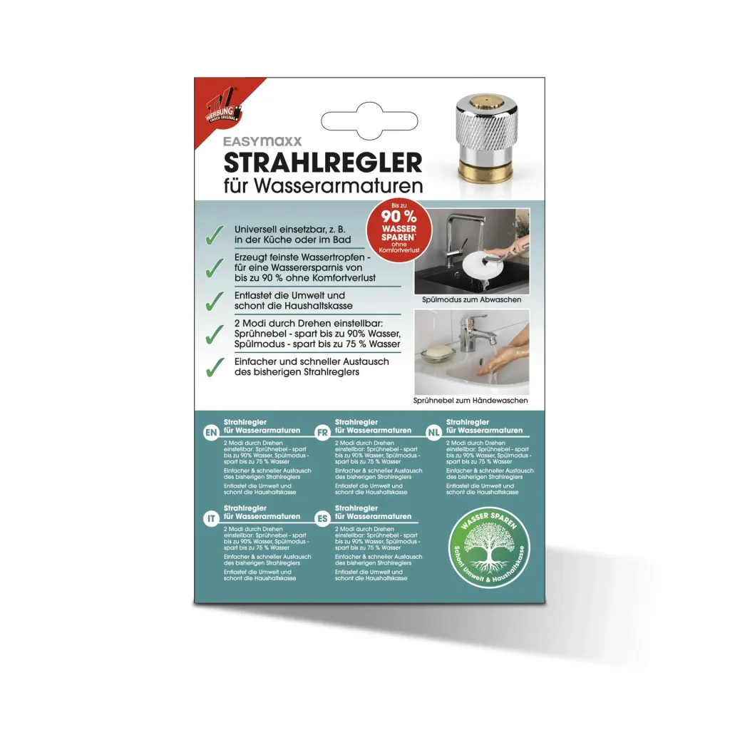 Strahlregler für Wasserarmaturen, für Küche und Bad