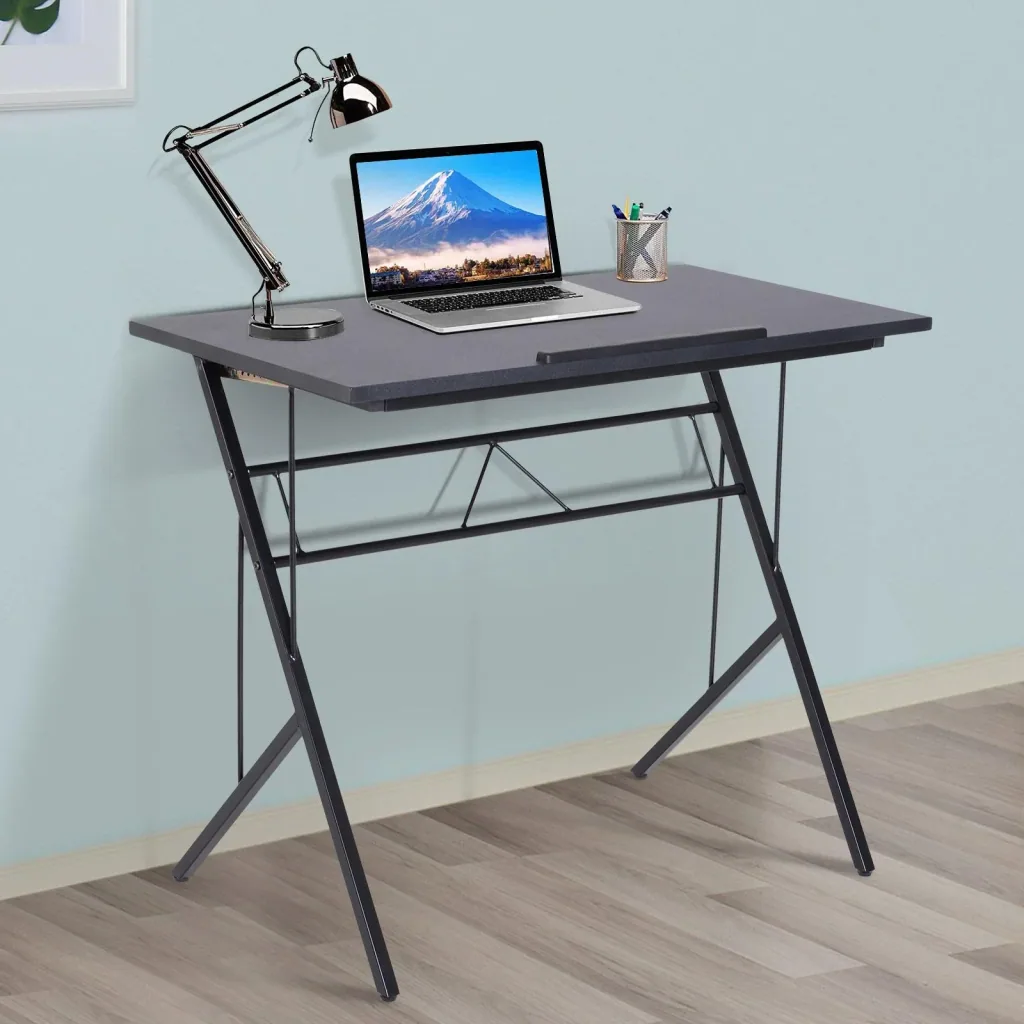 Laptoptisch neigbar Kinderschreibtisch Notebooktisch höhenverstellbar Schwarz 90 x 50 x (76 91) cm
