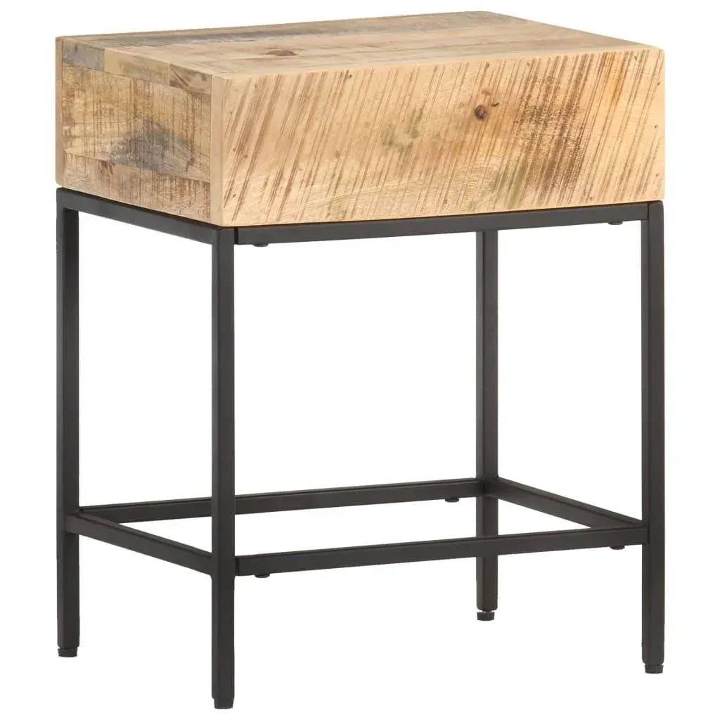 Beistelltisch 40x30x50 cm Mangoholz massiv roh