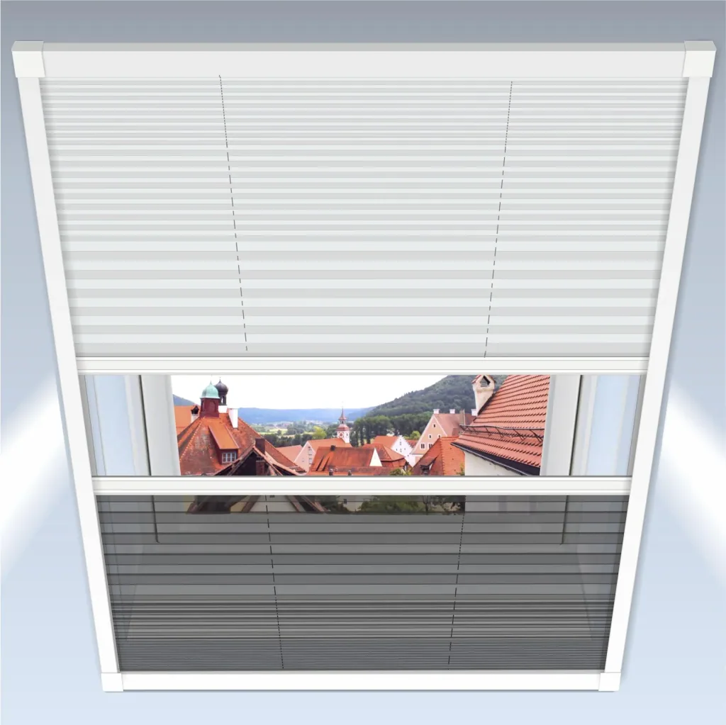 Insektenschutz & Sonnenschutz Plissee, 114 x 160 cm für Dachfenster