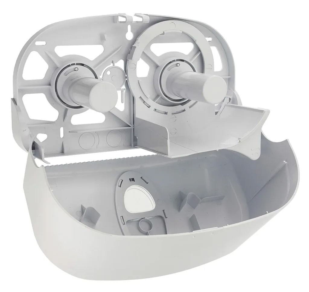 Toilettenpapierhalter, Klopapierhalter, Toilettenpapierspender - PQ20Duo, für 2 Standard Rollen, Kunststoff