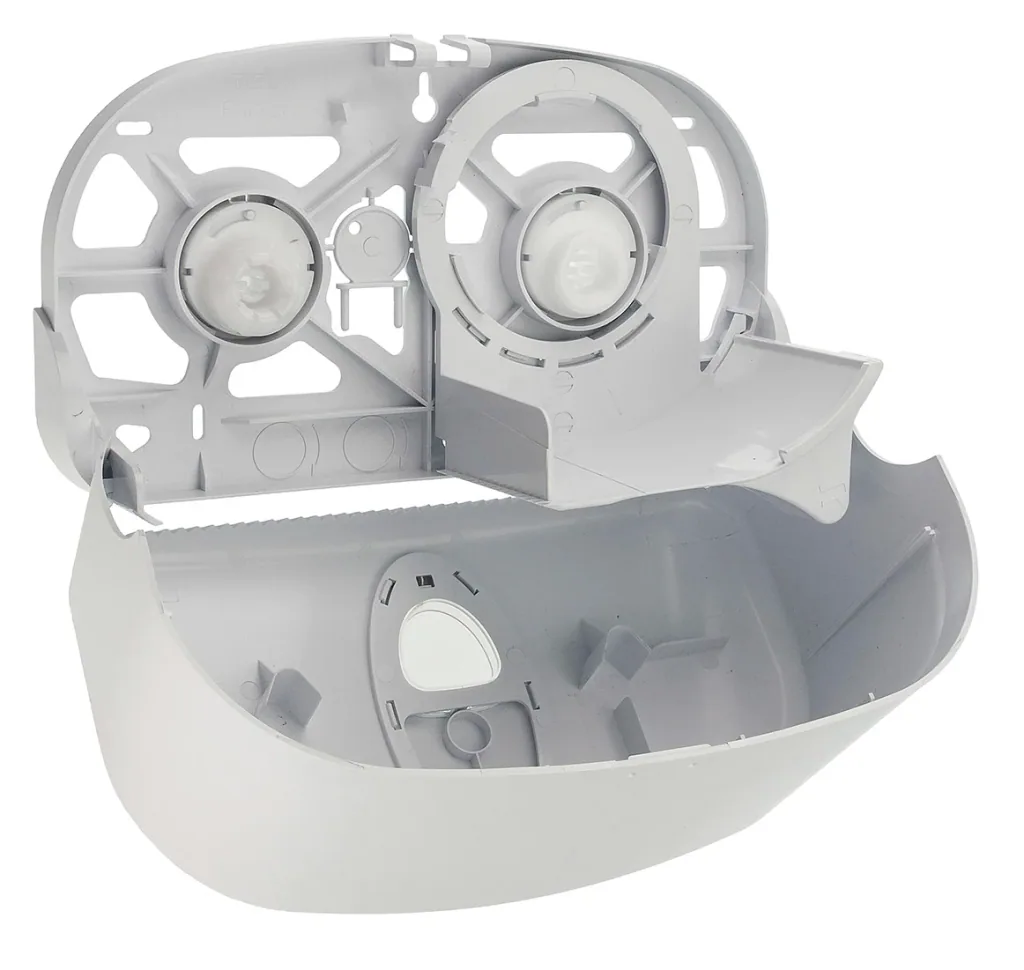 Toilettenpapierhalter, Klopapierhalter, Toilettenpapierspender - PQ20SDuo, für 2 Systemrollen, Kunststoff