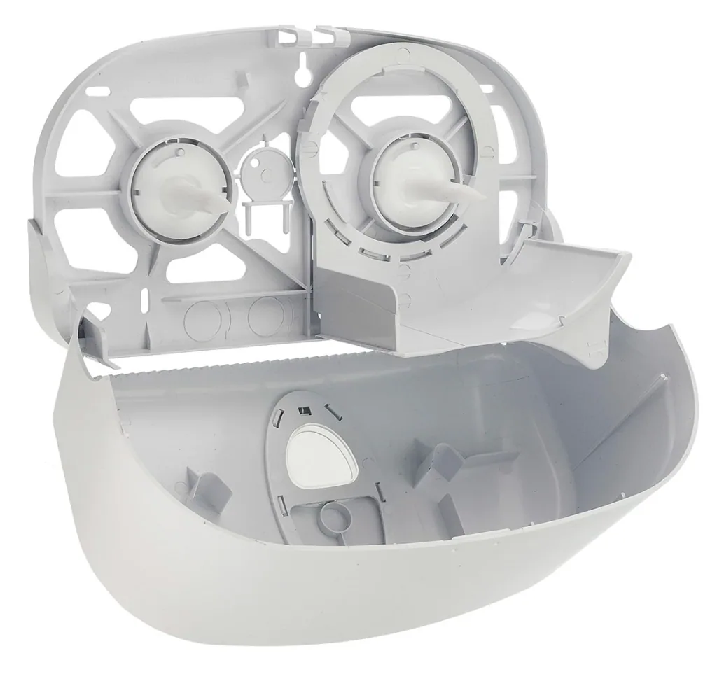 Toilettenpapierhalter, Klopapierhalter, Toilettenpapierspender - PQ20CDuo, für 2 Kernlose Rollen, Kunststoff