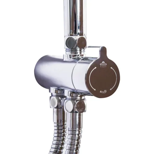 Duscharmatur Regendusche Duschsystem Silber L47 x B20 x H103 cm