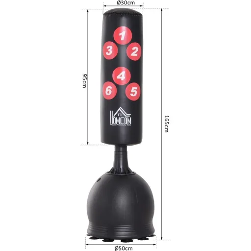 Boxsack Standboxsack Boxdummy Schwarz Ø50 x H165 cm