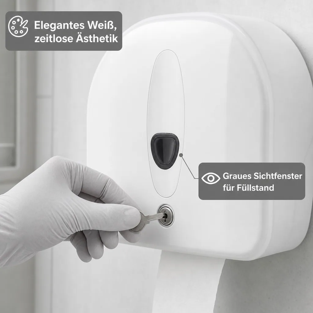 Toilettenpapierhalter, Klopapierhalter, Toilettenpapierspender - PQ20MaxiJ, Großrollenspender maxi, Kunststoff