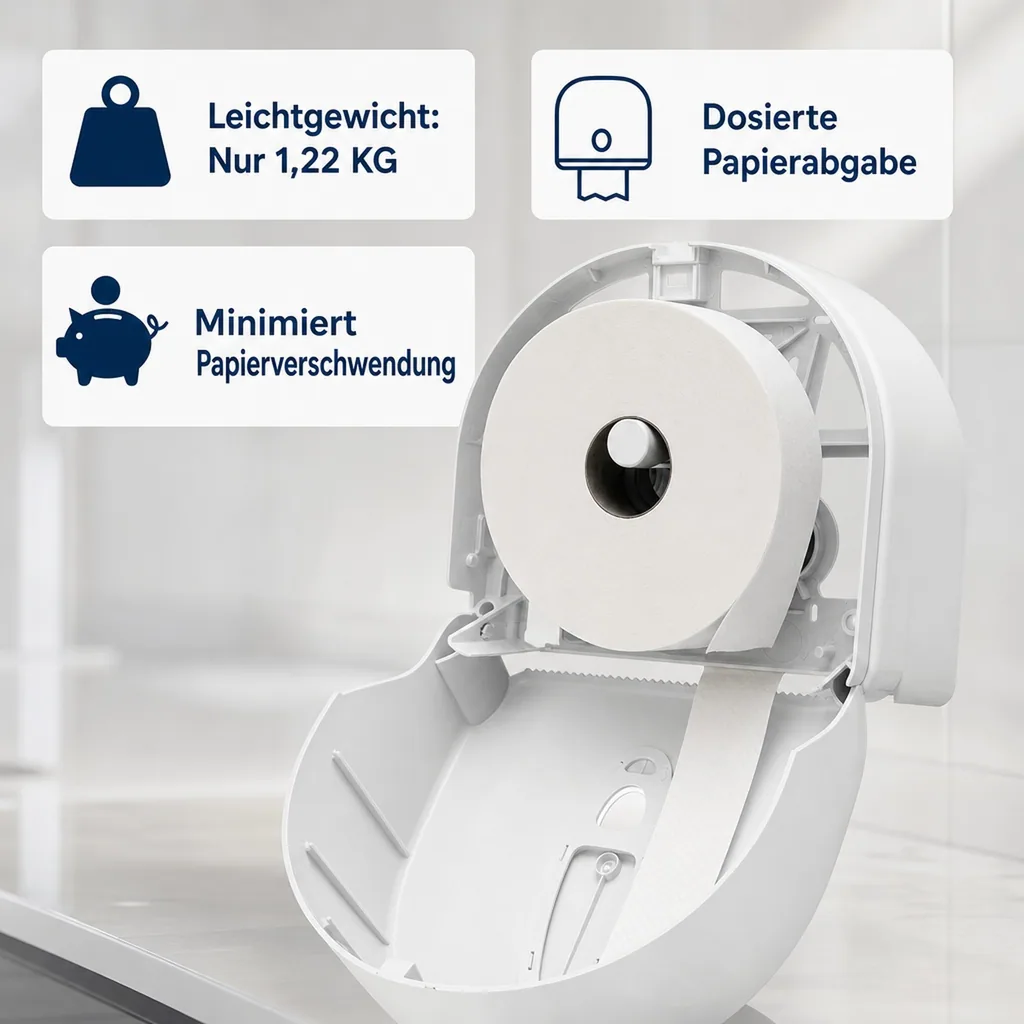 Toilettenpapierhalter, Klopapierhalter, Toilettenpapierspender - PQ20MaxiJ, Großrollenspender maxi, Kunststoff