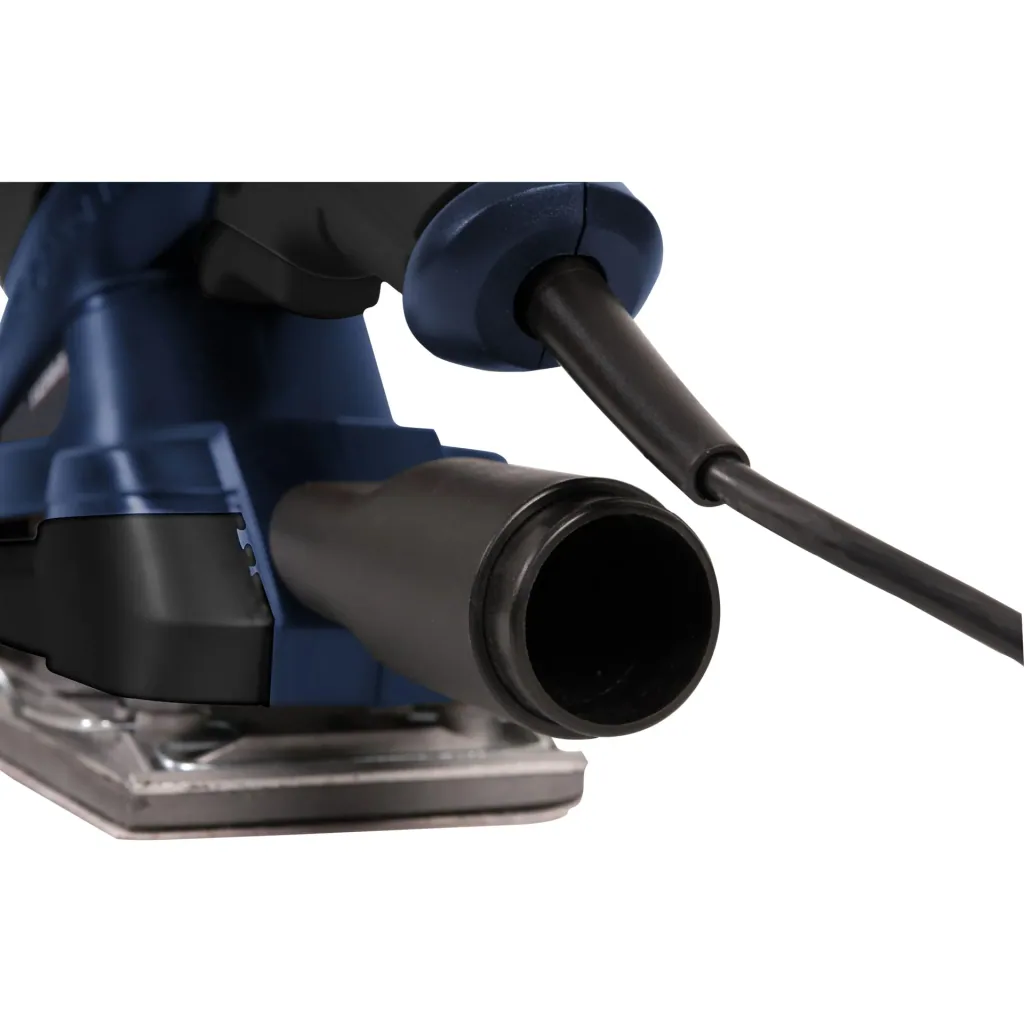 PSM1024 Schwingschleifer 180W - Klettverschluß - Soft griff - Mit 10 Stück Schleifpapiere (P80, P120) und Vakuum-Adapter
