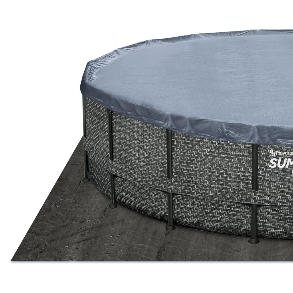 Elite Frame Pool Ø427 x 107 cm, rattan grau