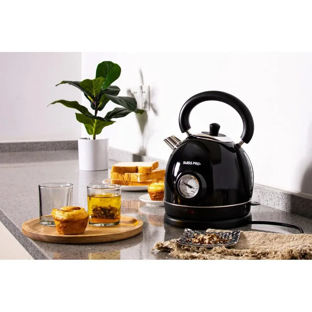 Retro-Wasserkocher - 2200W - 1,8L - Schwarz