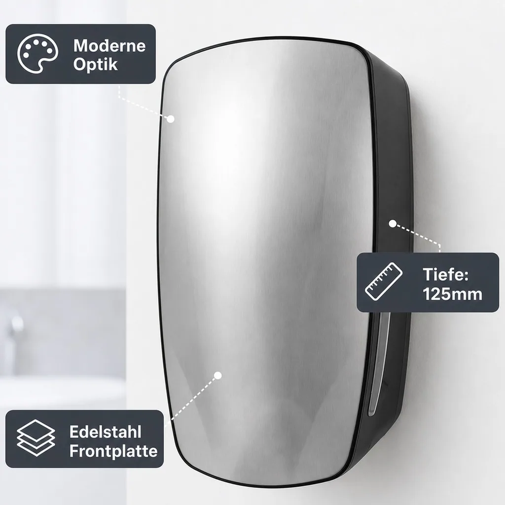 Toilettenpapierhalter, Klopapierhalter, Toilettenpapierspender - PQXTissue, RVS/Kunststof