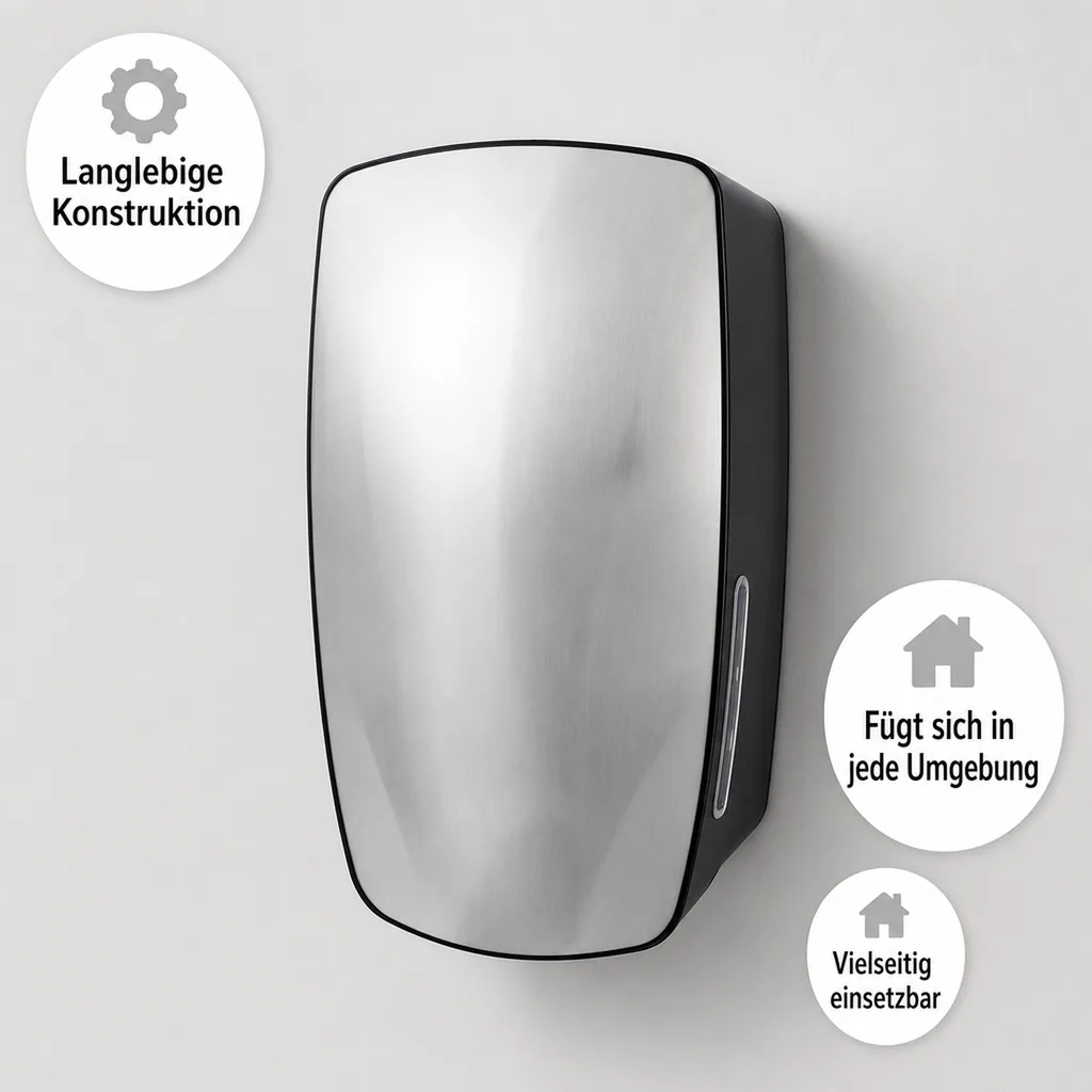 Toilettenpapierhalter, Klopapierhalter, Toilettenpapierspender - PQXTissue, RVS/Kunststof