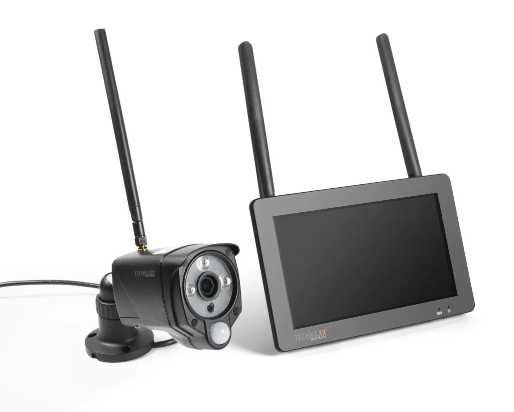 Überwachungskamera-Set TX-128 mit 7"-Touchscreen