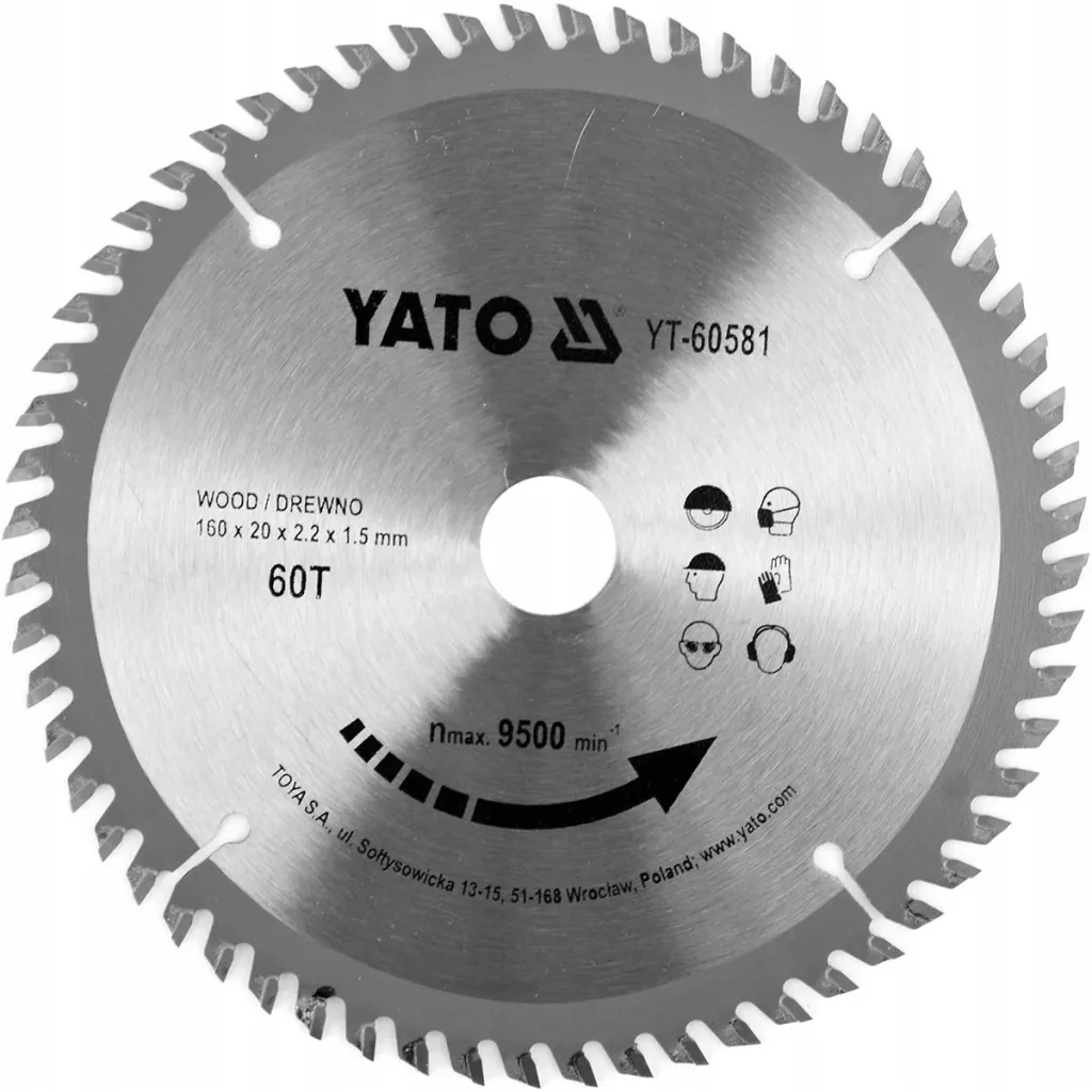 Kreissägeblatt - Ø 160mm x 20mm - 60T - Für Holz