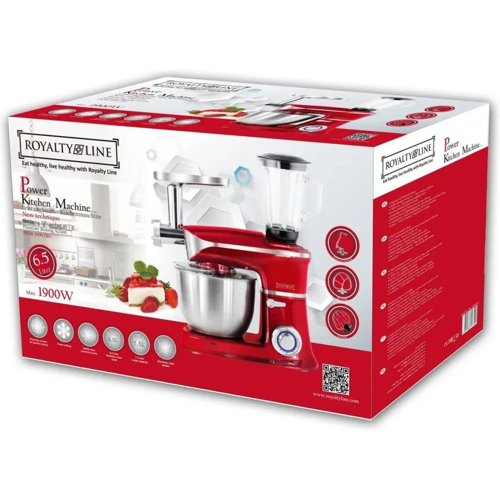 1900W - 3-in-1 Küchenmaschine - Rot