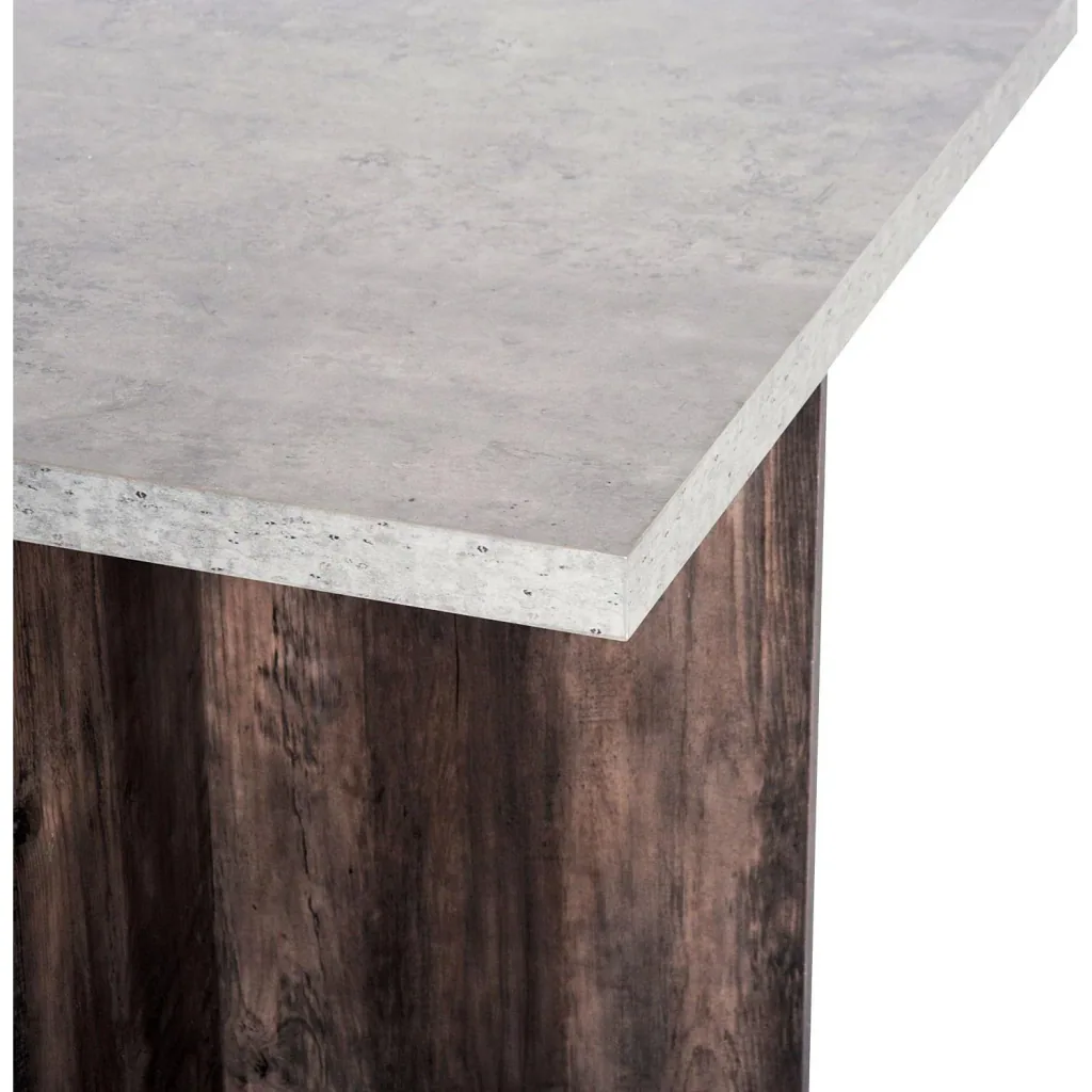 Essgruppe Esstisch Set mit 4 Hockern Grau 80x80cm