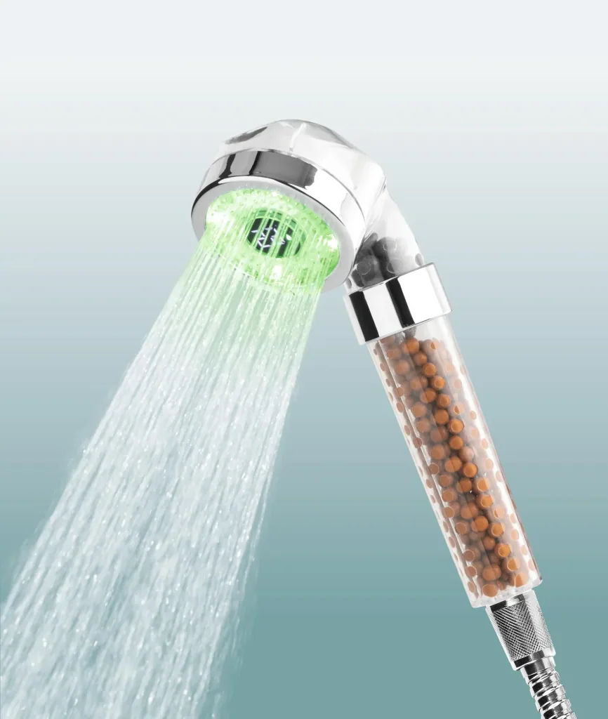 Duschkopf mit LED-Farbwechsel und Temperaturanzeige 6 cm