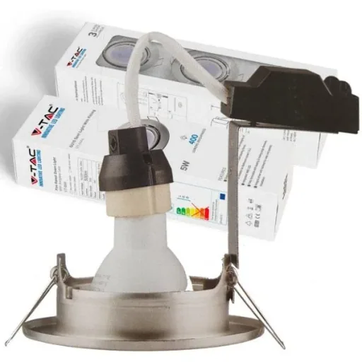 VT-4444 3-teiliger Satz Einbaustrahler - 5W - 400 Lm - 3000K - Silber