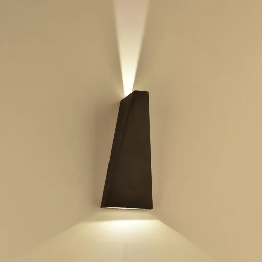 VT-826 LED-Wandleuchte - für den Innen- und Außenbereich - 6W - 3000K - 660 Lumen - Schwarz