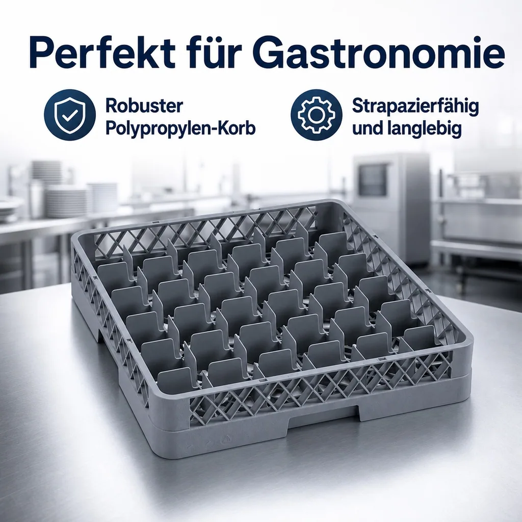 Spülmaschinenkorb, Gläserkorb Spülmaschine, Gläserkorb Gastro - 36 Einteilungen