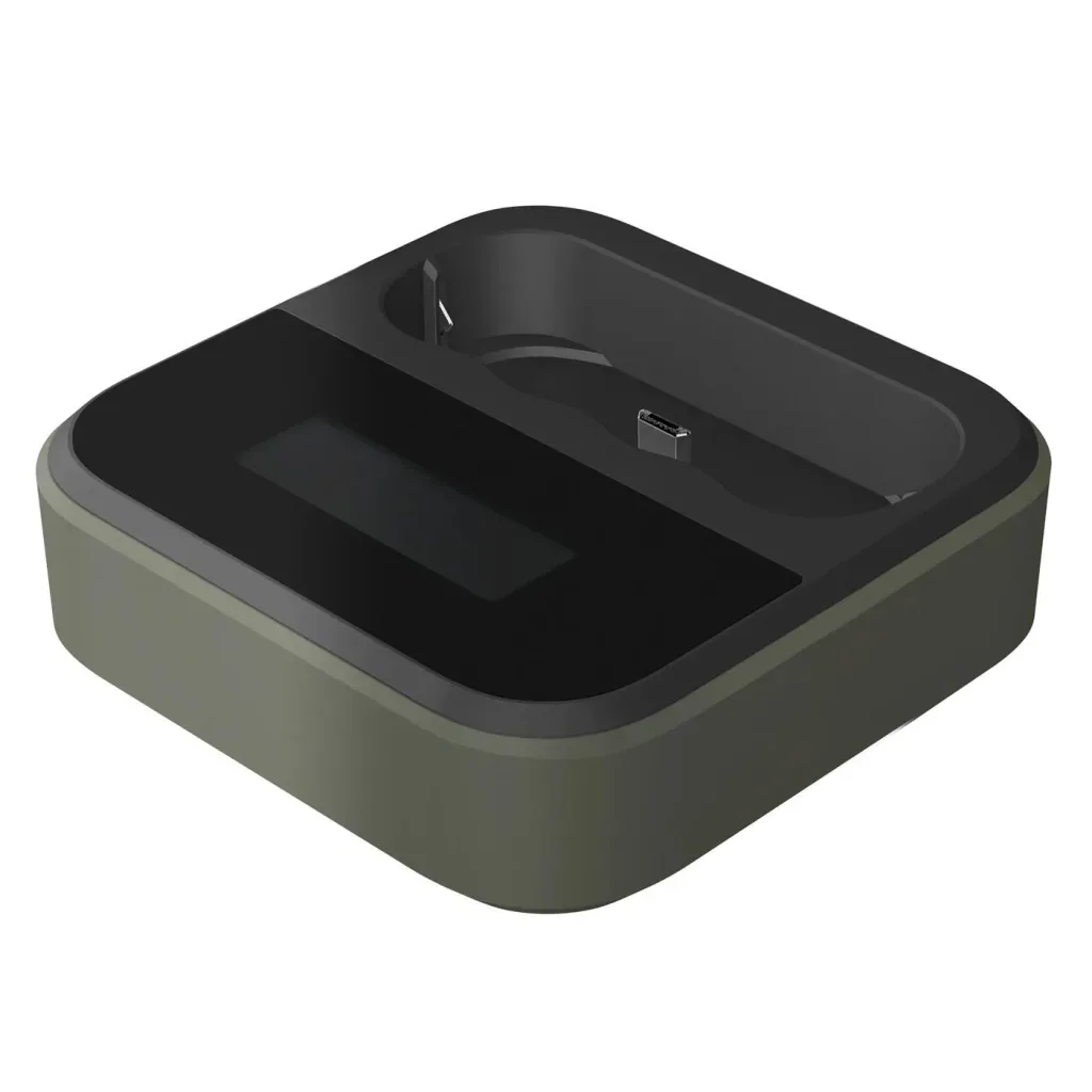 USB Schnellladegerät mit Docking Station, LCD Ladestandsdisplay für 4 AA / AAA NiMH Akkus inklusive 4 ReCyko (AA) 2600mA