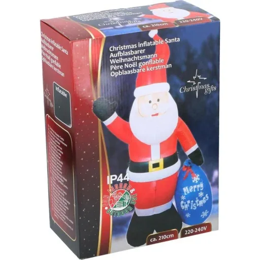 Weihnachtsgeschenke Aufblasbarer Weihnachtsmann - mit Lichtern - Innen und Außen - 210cm (h)