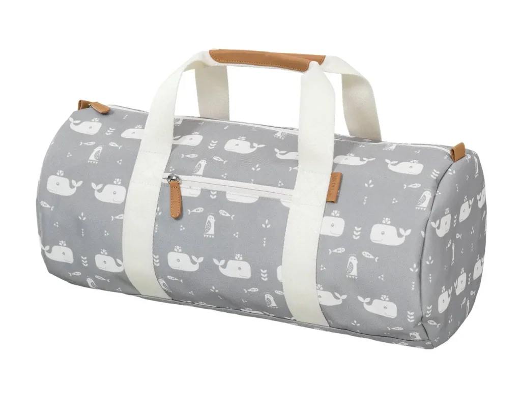 Fresk Sporttasche Kinder, Kinderreisetasche, Schwimmtasche kinder - Wal Grau