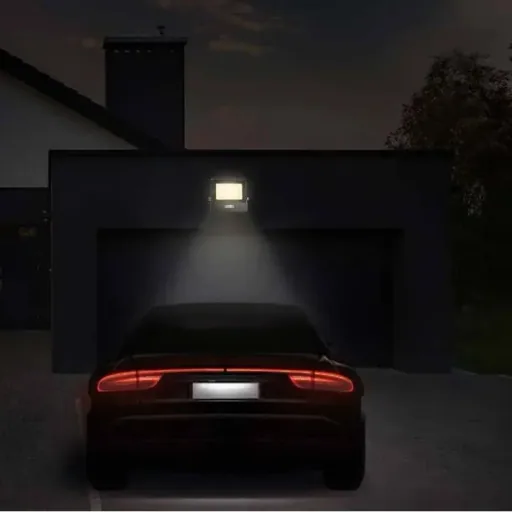 VT-118S LED-Flutlicht mit Sensor - 10 W - 735 Lm - 3000K - Schwarz