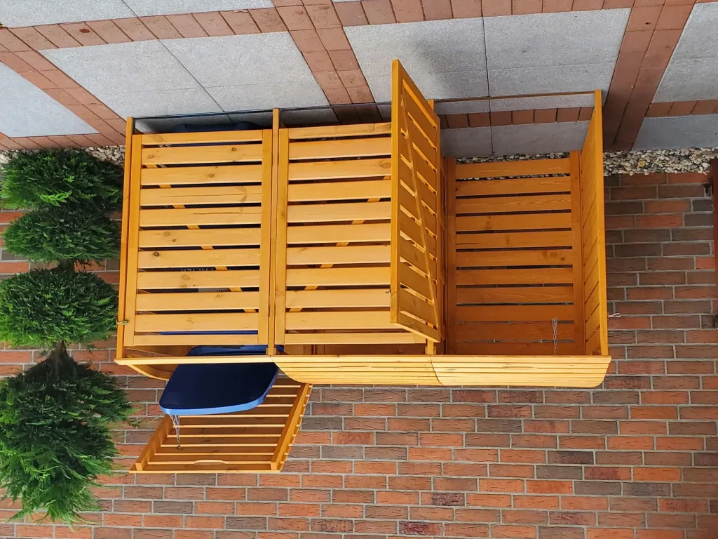 Mülltonnenbox "Vario III" für 3 Tonnen, honigbraun