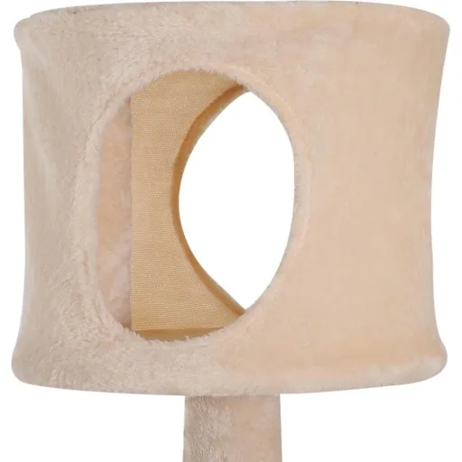 Kratzbaum Katzenbaum Kletterbaum Futterschale Leiter Beige L150 x B60 x H170 cm