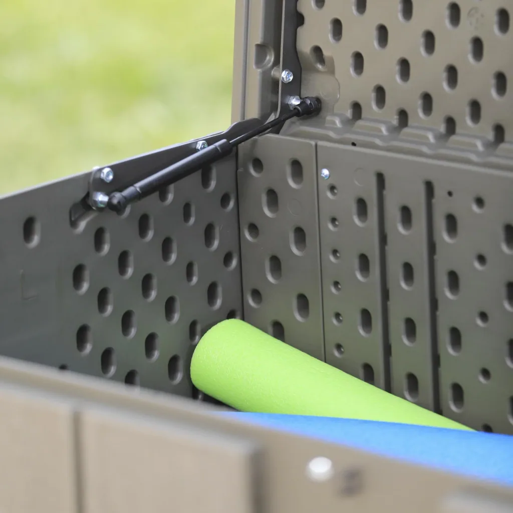 Lifetime Kissenbox 570 L Grau 150.7×71.9×69.1 cm – wetterfeste Auflagenbox aus HDPE