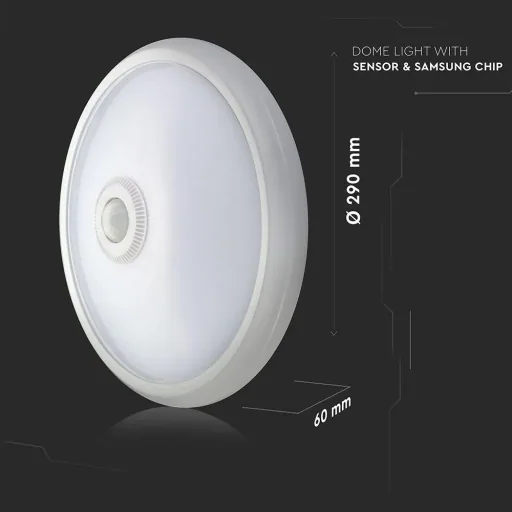 Samsung durch VT-13 LED Deckenleuchte mit Sensor -12W - 3000K - Weiß