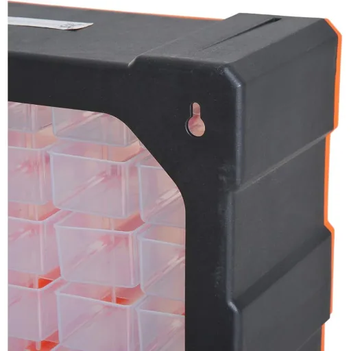 Sortimentskasten Kleinteilemagazin 60 Schubfächer Orange