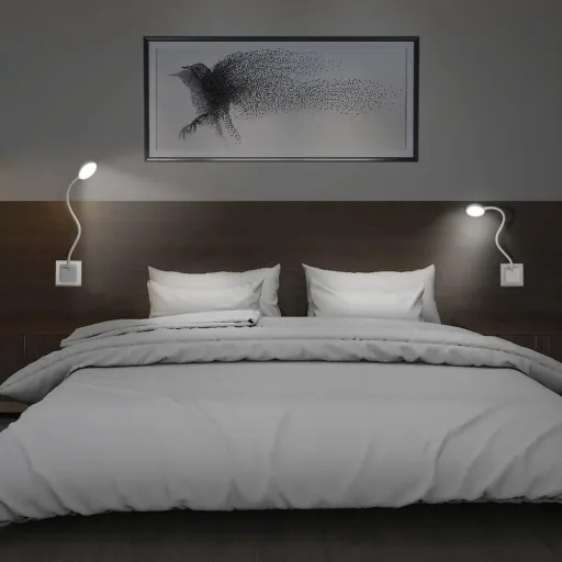 LED-Wandleuchte Iys White mit Fernbedienung