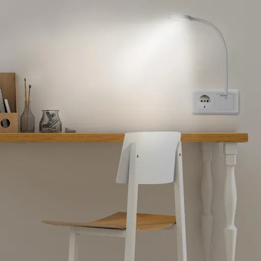 LED-Wandleuchte Iys White mit Fernbedienung