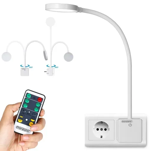 LED-Wandleuchte Iys White mit Fernbedienung