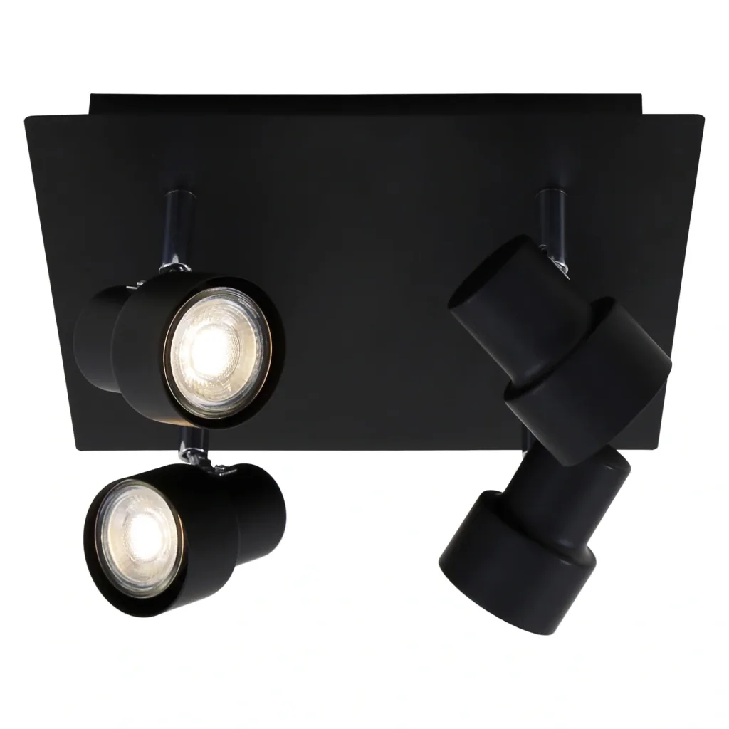 LED Deckenleuchte, 1840 Lumen, 20 Watt, GU10, schwarz