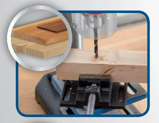 Tischbohrmaschine DP16VL mit Positionslaser und Schraubstock