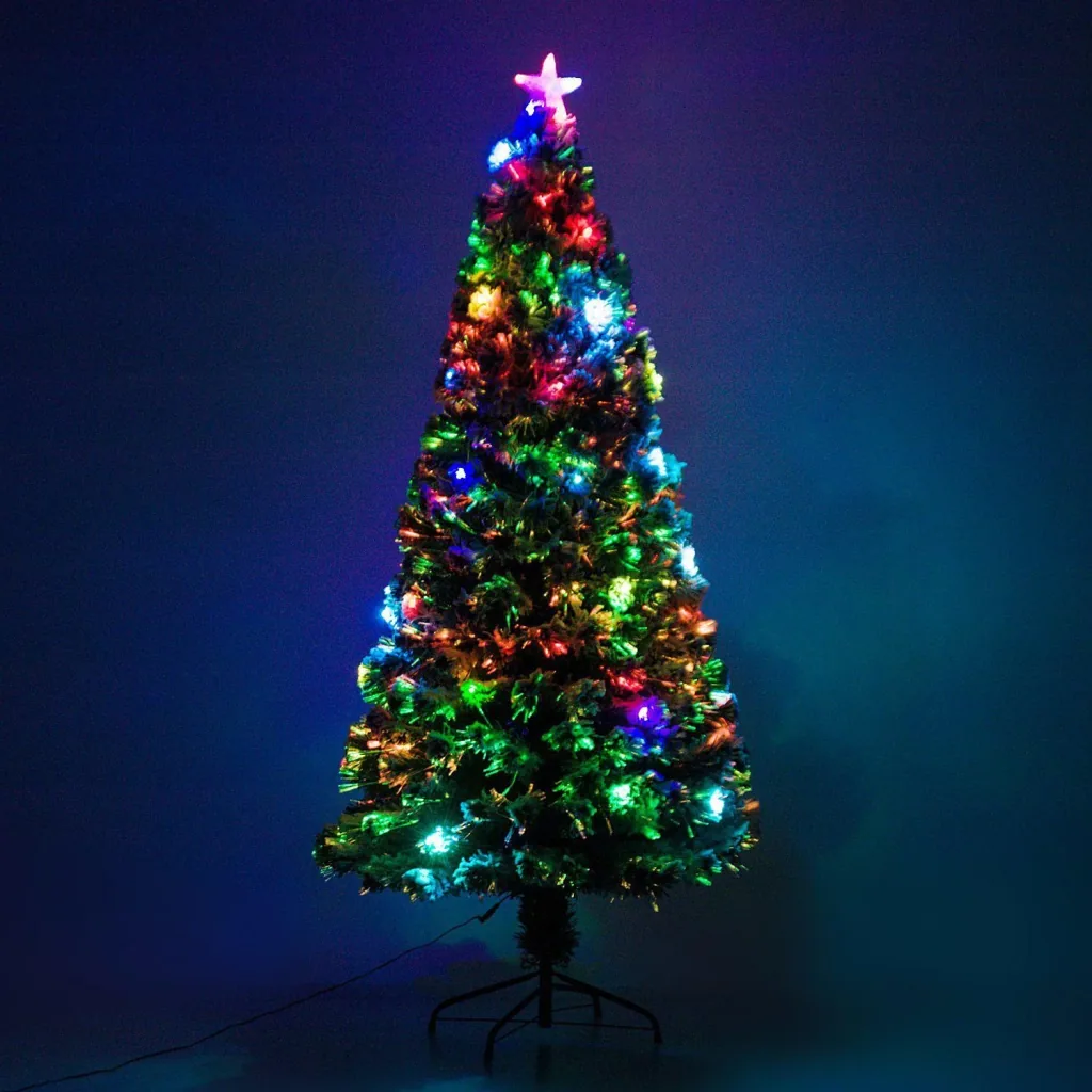 Weihnachtsbaum Tannenbaum LED Lichtfaser 180cm