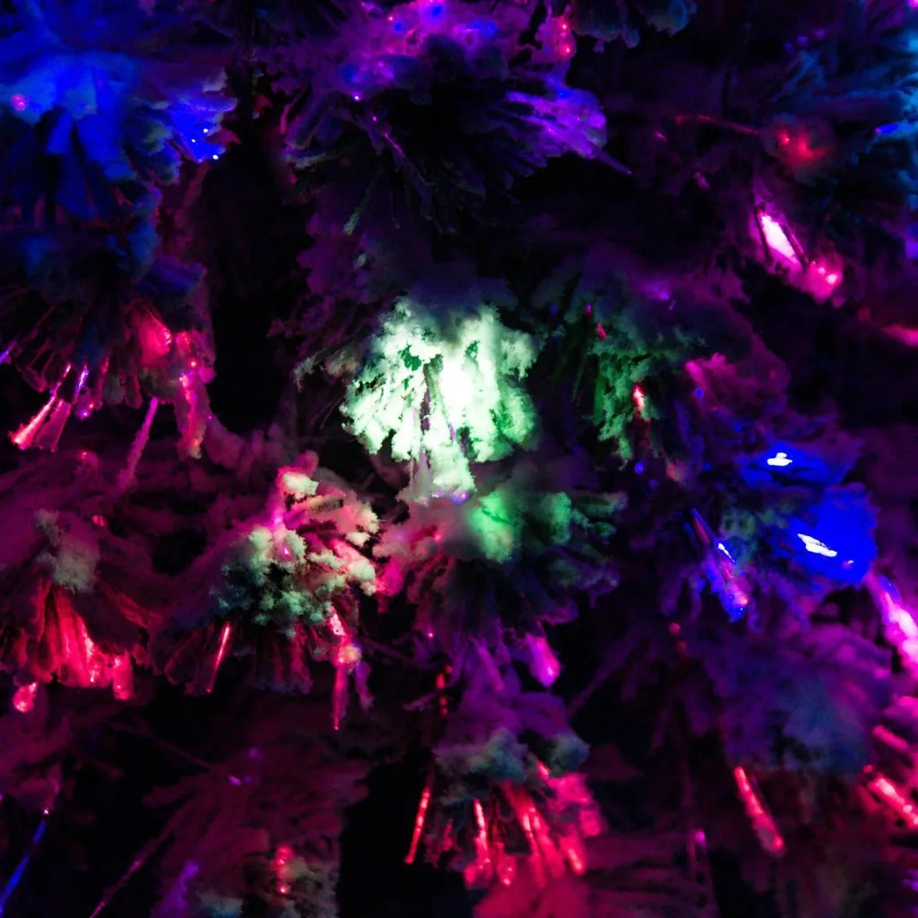 Weihnachtsbaum Tannenbaum LED Lichtfaser 180cm
