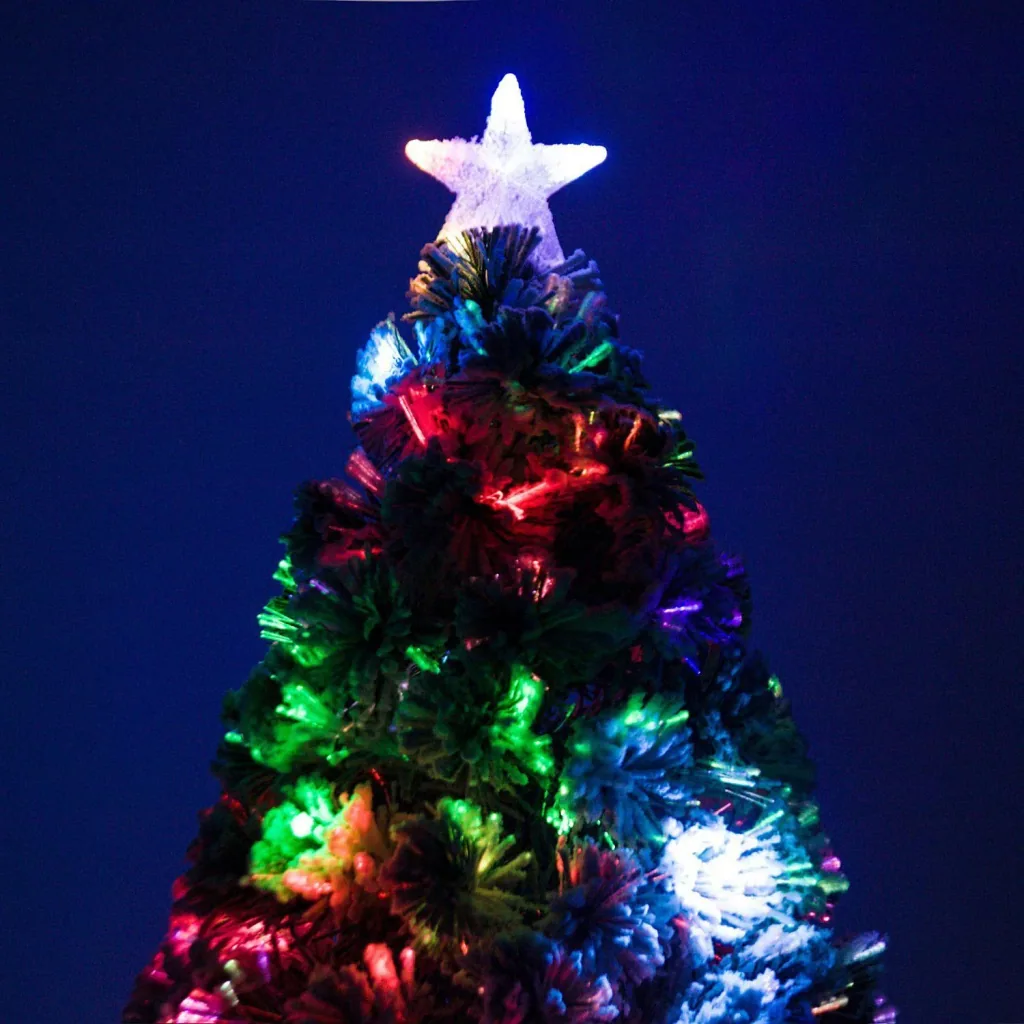 Weihnachtsbaum Tannenbaum LED Lichtfaser 180cm