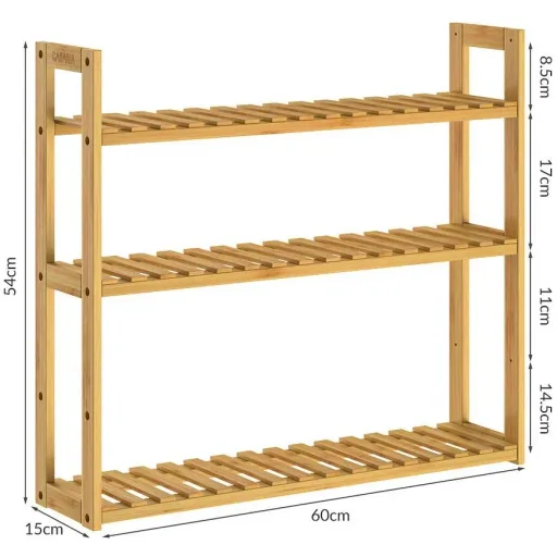 2-in-1-Wandregal & Standregal aus Bambus