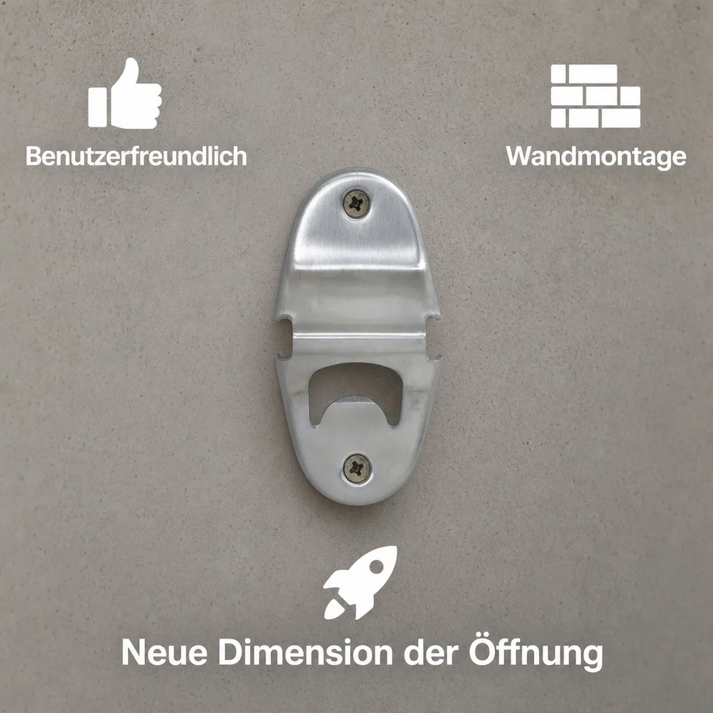 Flaschenöffner wand, Wandkapselheber - Einhandbedienung & elegantes Design für müheloses Flaschenöffnen