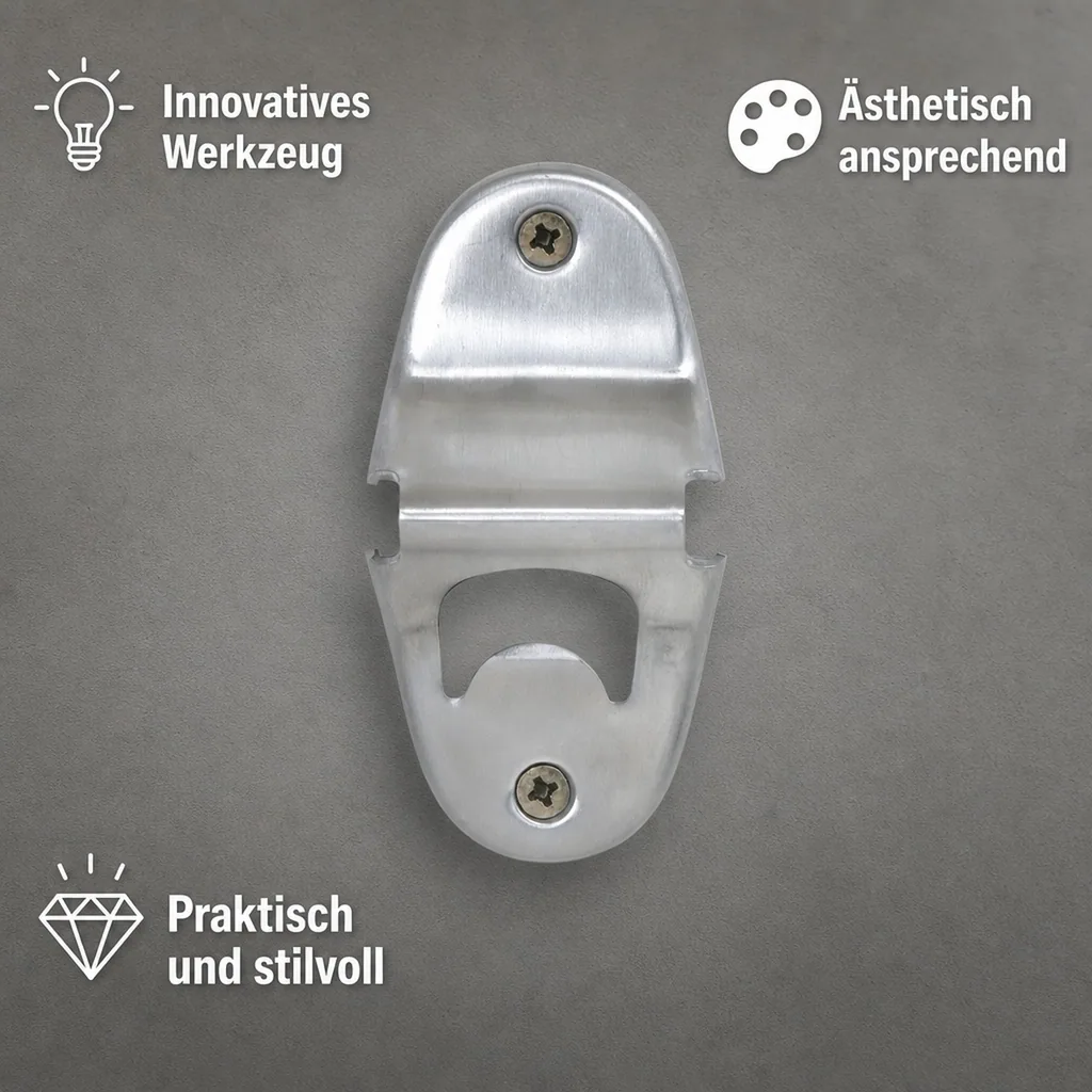 Flaschenöffner wand, Wandkapselheber - Einhandbedienung & elegantes Design für müheloses Flaschenöffnen