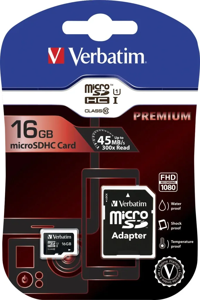 8 GB microSDHC Speicherkarte mit SD Karten-Adapter, Class10
