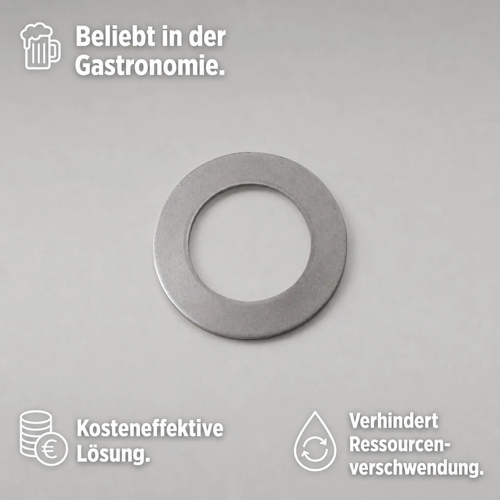 Edelstahl Unterlegscheibe für Zapfhähne, 5/8 - Perfekt für Zapfanlagen & Getränkearmaturen