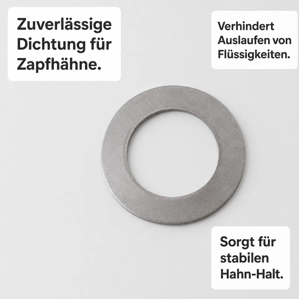 Edelstahl Unterlegscheibe für Zapfhähne, 5/8 - Perfekt für Zapfanlagen & Getränkearmaturen